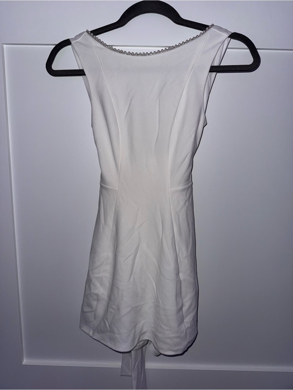 Lucy in the Sky embellished neckline Sleeveless Mini Dress